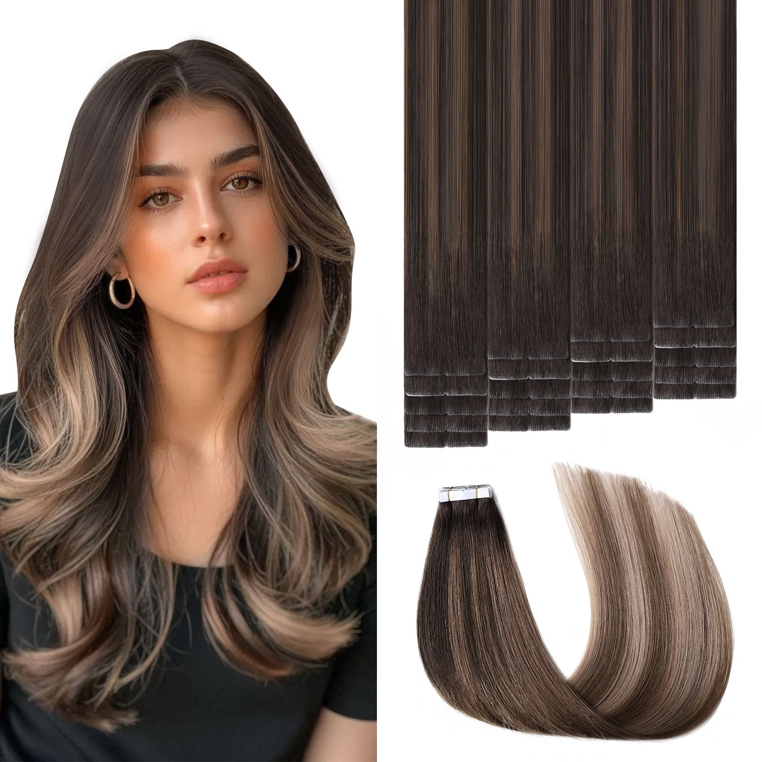Invisible Tape In Extensions Real Hair - Sweetmet Extensioni per Capelli con Nastro