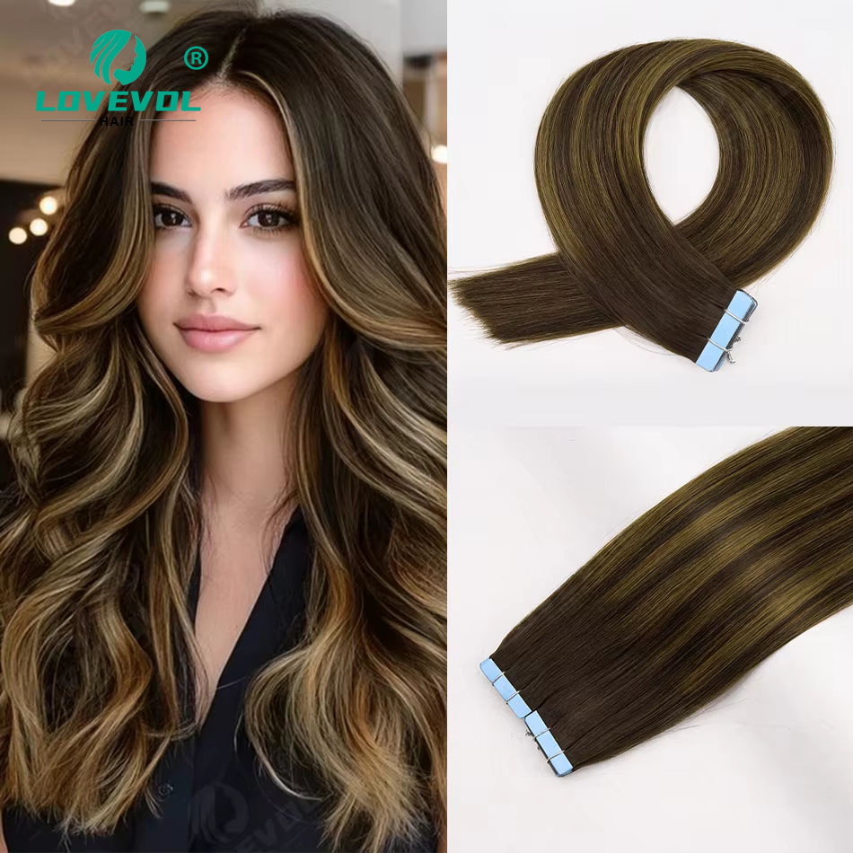 Invisible Tape In Extensions Real Hair - Extension per capelli con applicazione a