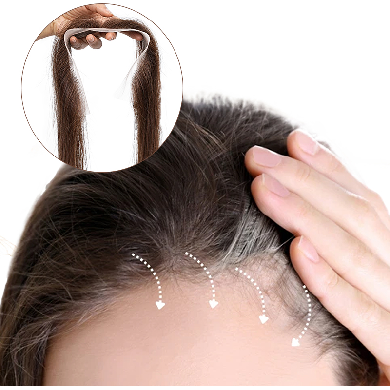 Invisible Tape In Extensions Real Hair - 2X13 pollici pizzo senza clip linea