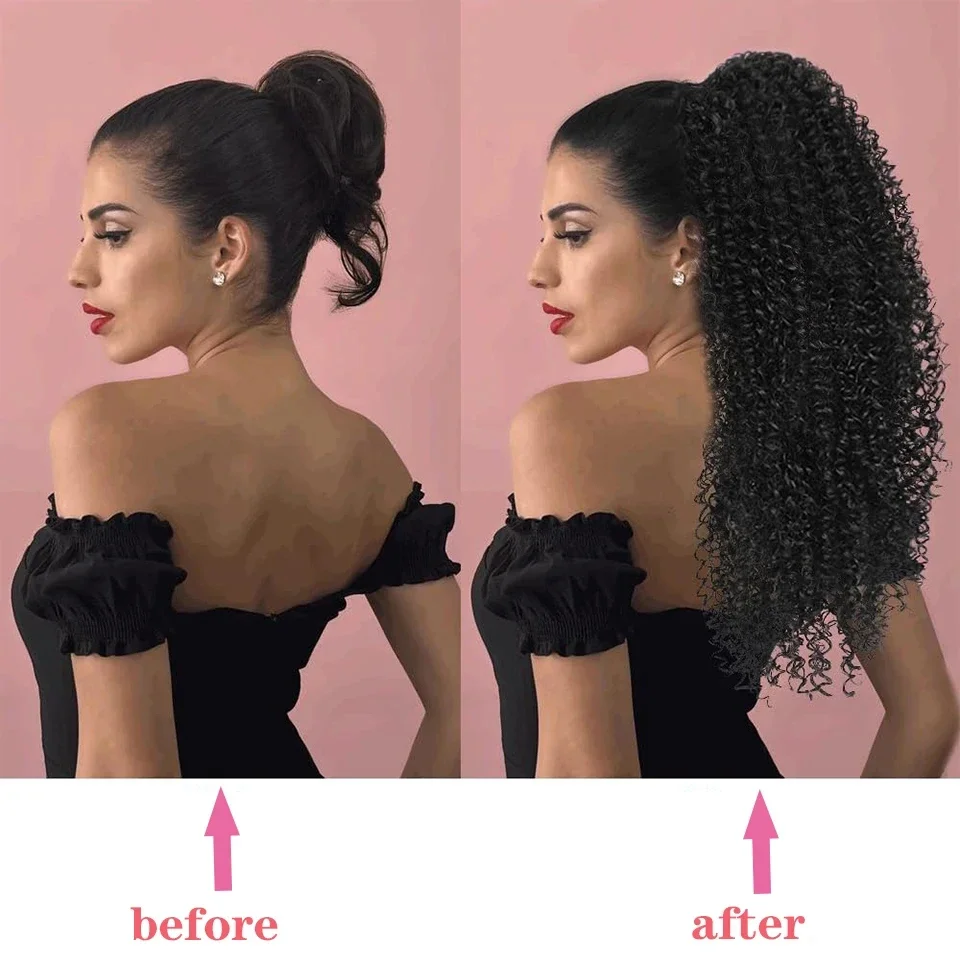 Parrucca con coda di cavallo r - Drawstring Afro Curly Puff Ponytail recensione e prezzo