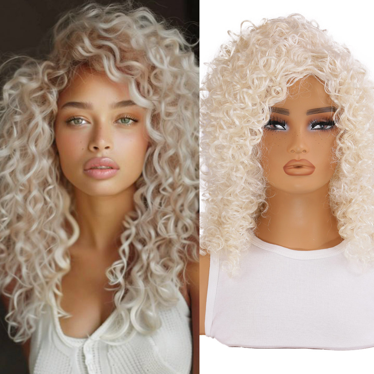 SQRDGQ Parrucche ricce da 18 p - Synthetic Wigs recensione e prezzo