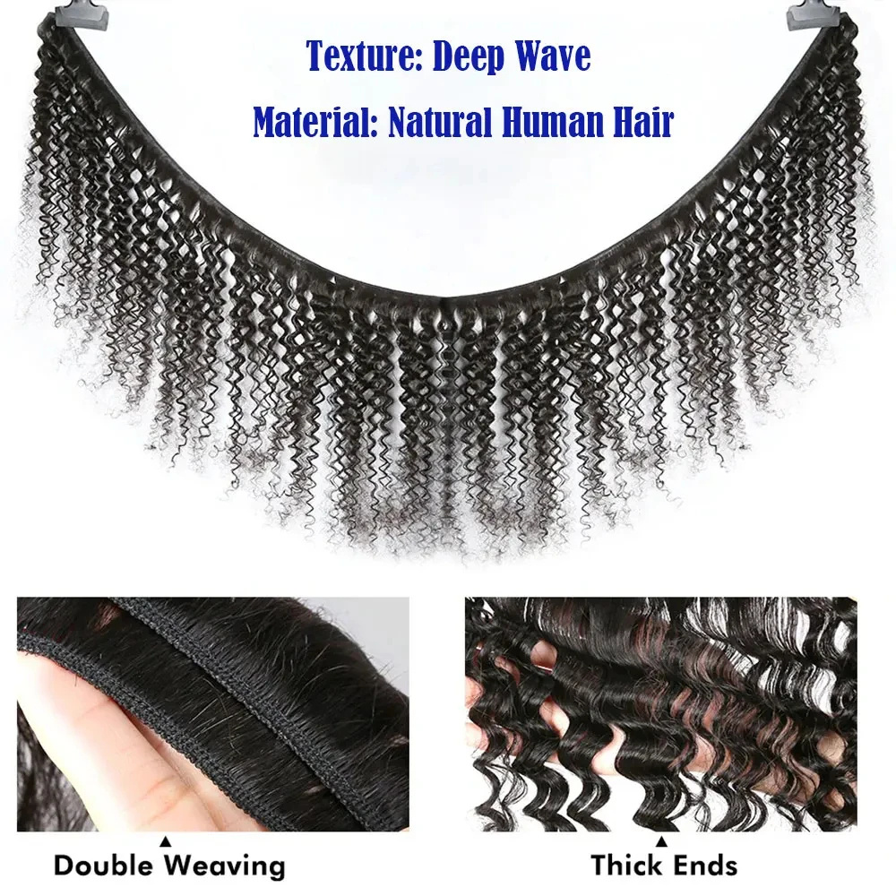 Capelli Umani Vergini Brasilia - Deep Wave 3 Bundles With Closure recensione e prezzo