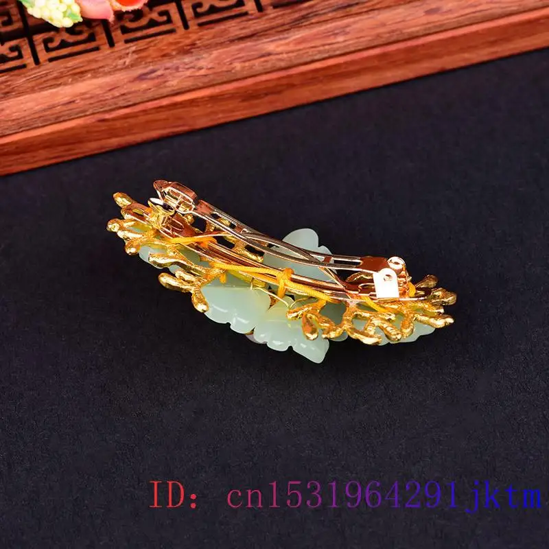 Green Jade Flower Barrette Des - Hair Clips recensione e prezzo
