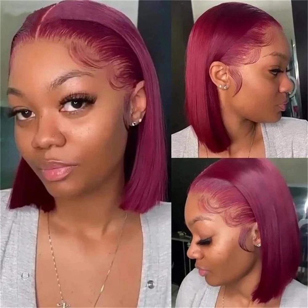 Parrucca corta color 99J borde - Pre Parted 13X4 Lace Front Bob Wig recensione e prezzo